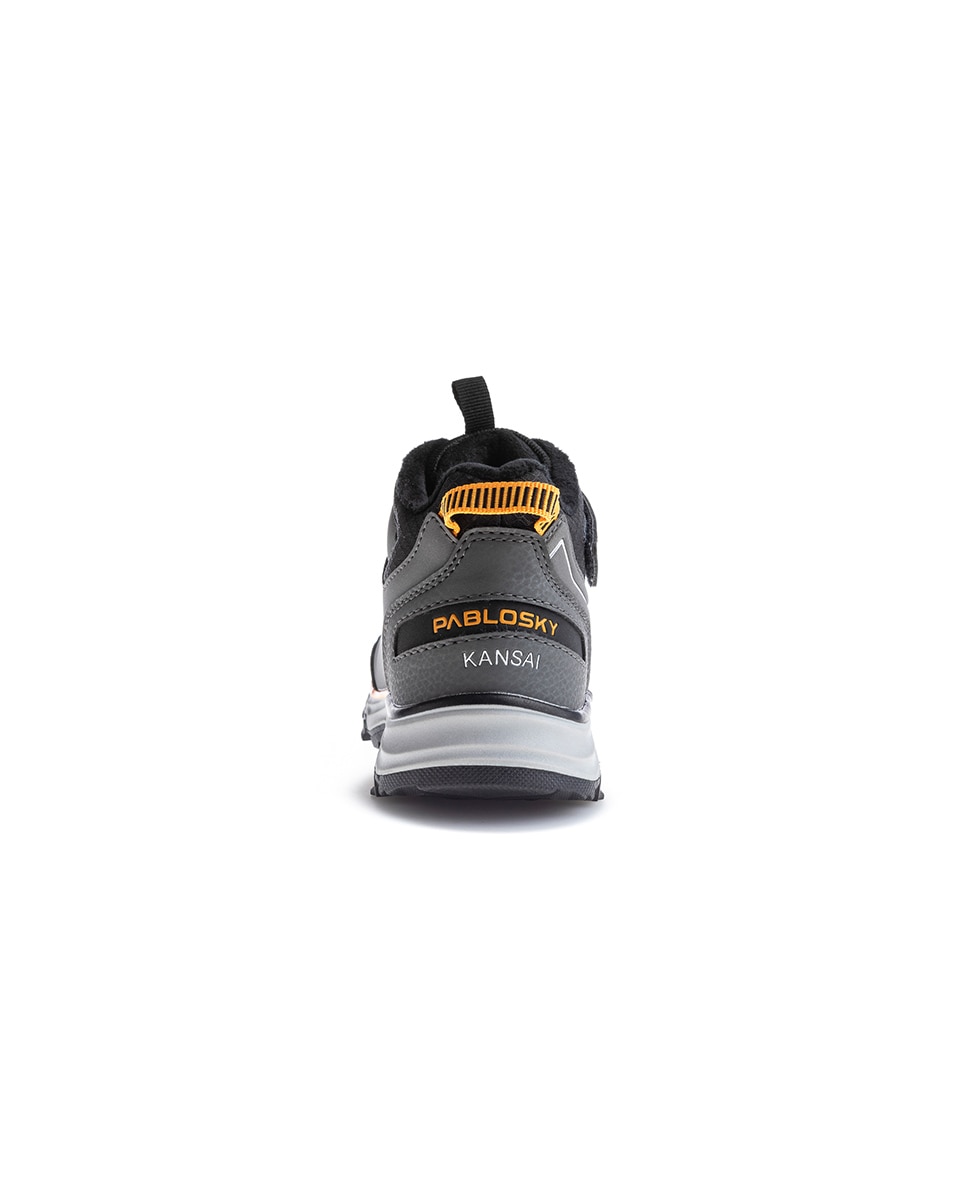 Sapatilhas Desportivas Infantil Pablosky com Velcro Cinzento-4