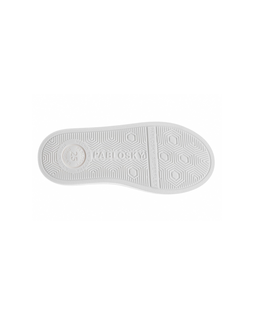 Sapatilhas Infantil Pablosky de Pele com Velcro Rosa-2