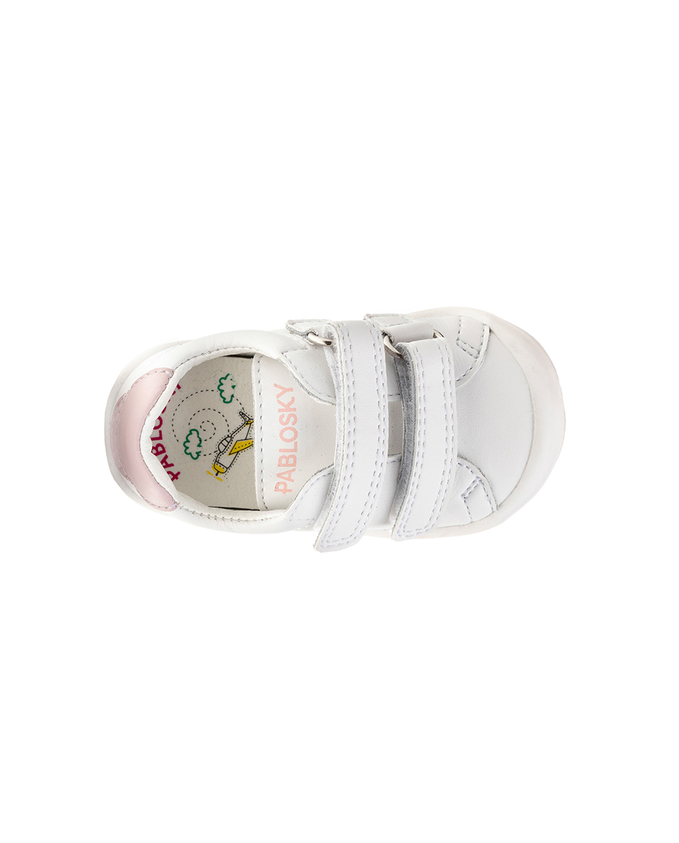 Sapatilhas para Bebés Pablosky Têxteis com Velcro Rosa-4
