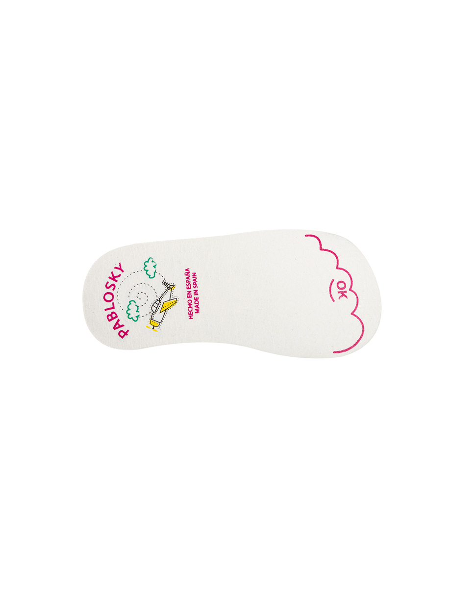 Sapatilhas para Bebés Pablosky Têxteis com Velcro Rosa-5