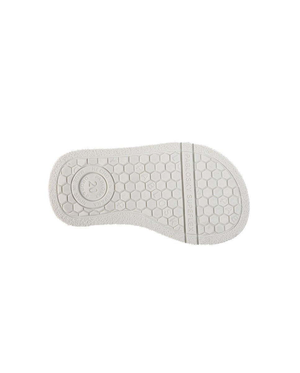 Sandálias para Bebé Barefoot com Velcro Pablosky Branco-gelo-3
