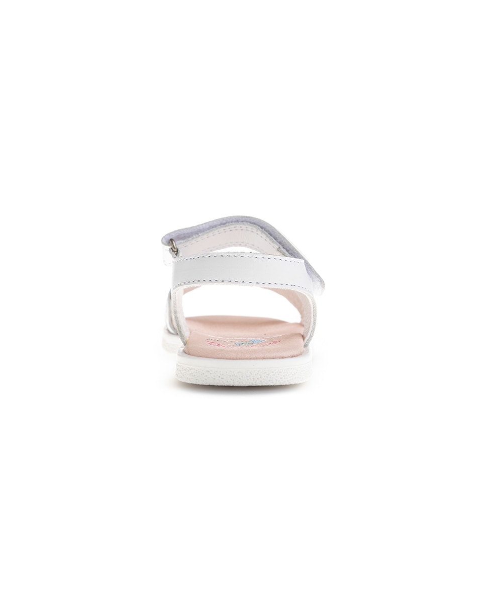 Sandálias para Bebé Barefoot com Velcro Pablosky Branco-gelo-5