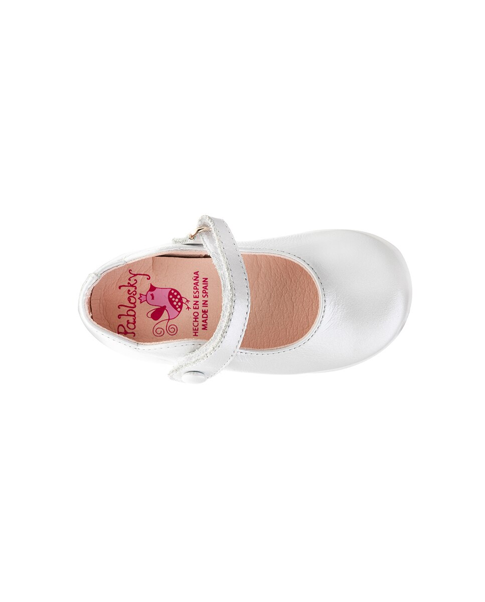 Merceditas de Bebé com Velcro Branco-4