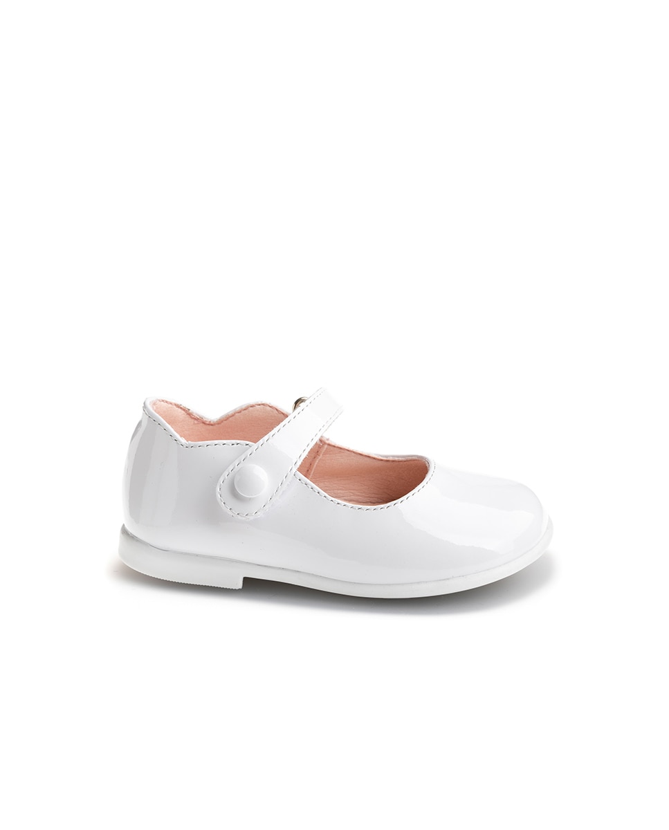 Merceditas de Bebé com Velcro Branco-1