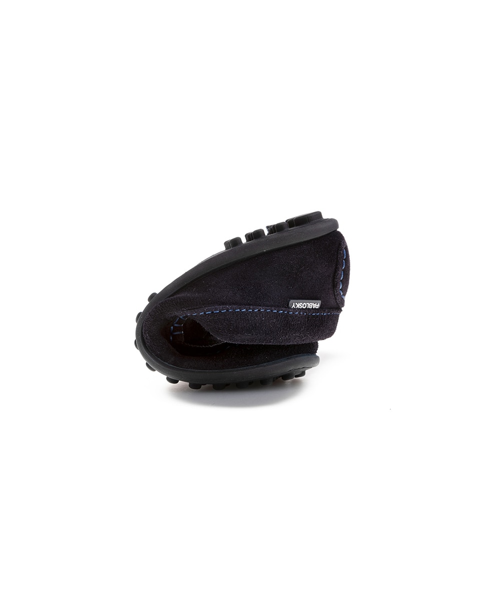 Mocassins Unissexo de Couro Pablosky Azul-marinho-2