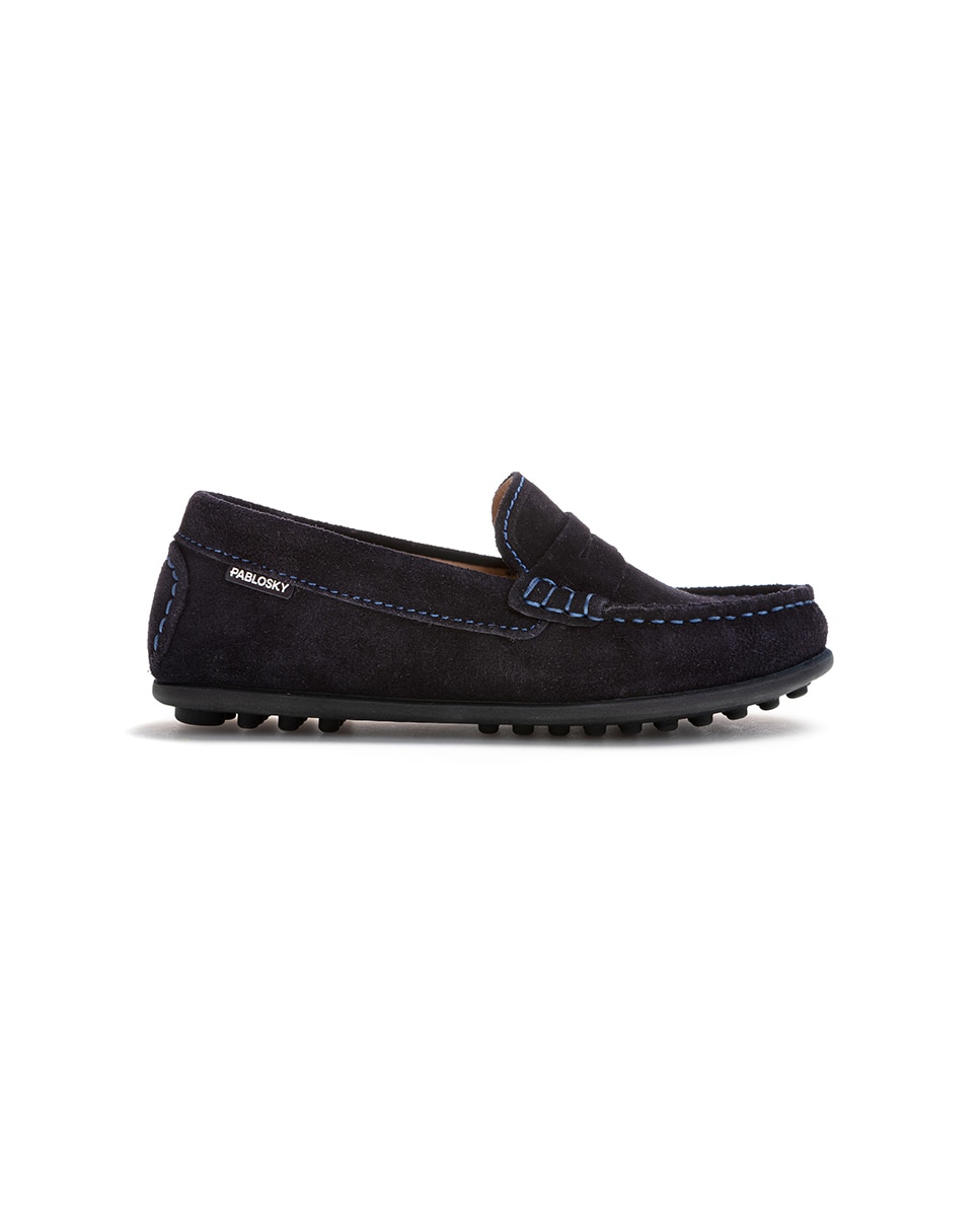 Mocassins Unissexo de Couro Pablosky Azul-marinho-6