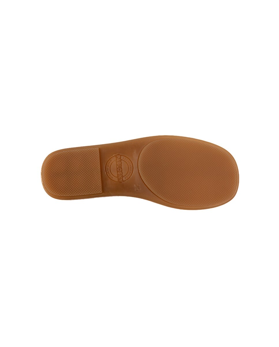 Sapatos Rasos Infantil de Pele com Velcro Branco-3