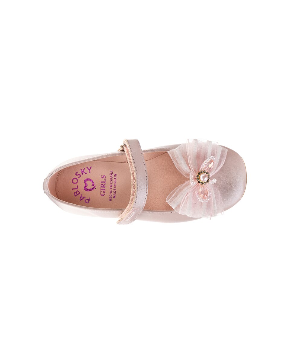 Sapatos de Presilha Infantil com Velcro Rosa-claro-4