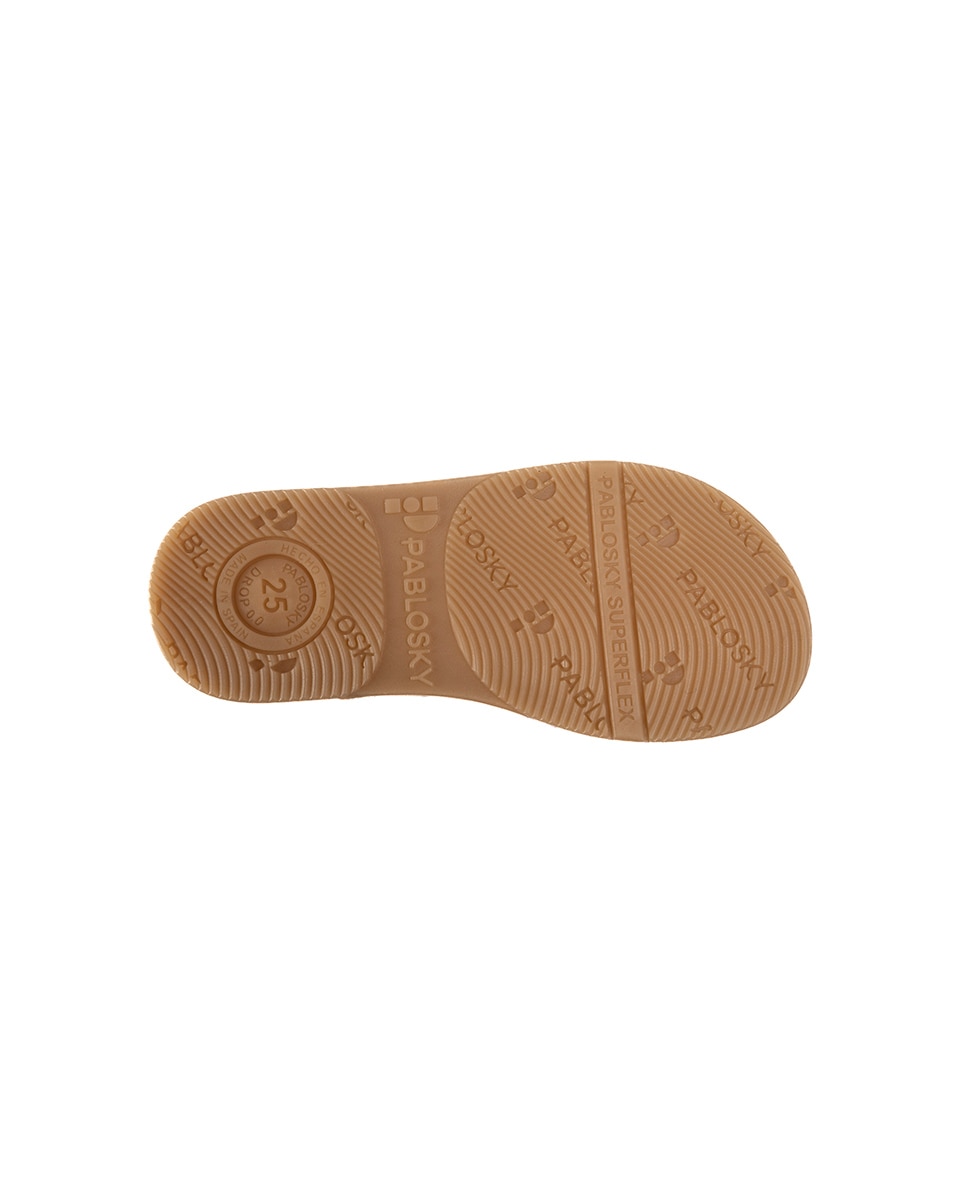 Sandálias Abertas Infantil com Velcro Pablosky Rosa-claro-3