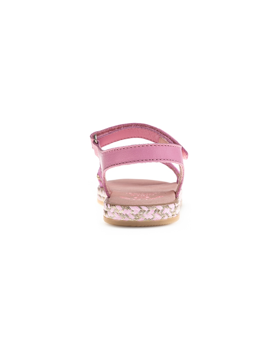 Sandálias Abertas Infantil com Velcro Pablosky Rosa-claro-5
