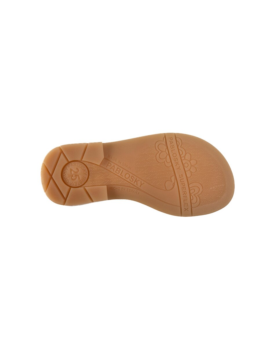 Sandálias Abertas Infantil com Velcro Pablosky Branco-3