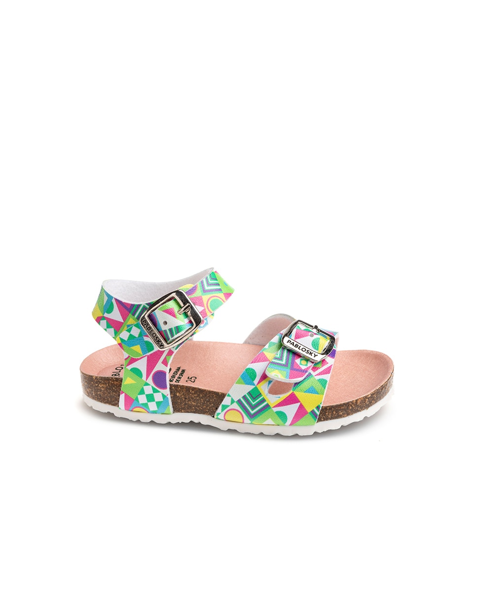 Sandálias de Materiais Reciclados com Fivela Pablosky Multicolor-1