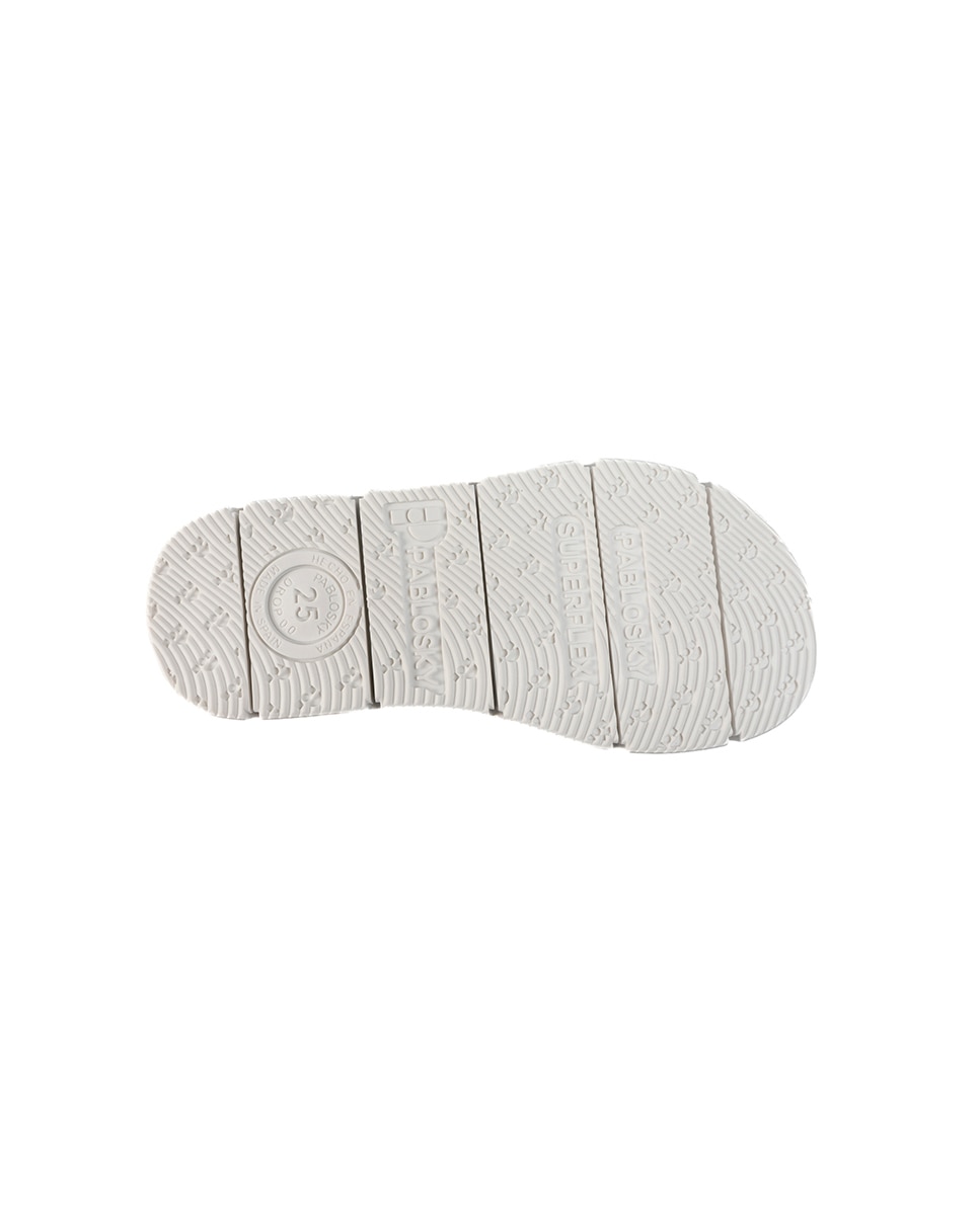 Sandálias Abertas Infantil com Velcro Pablosky Branco-3