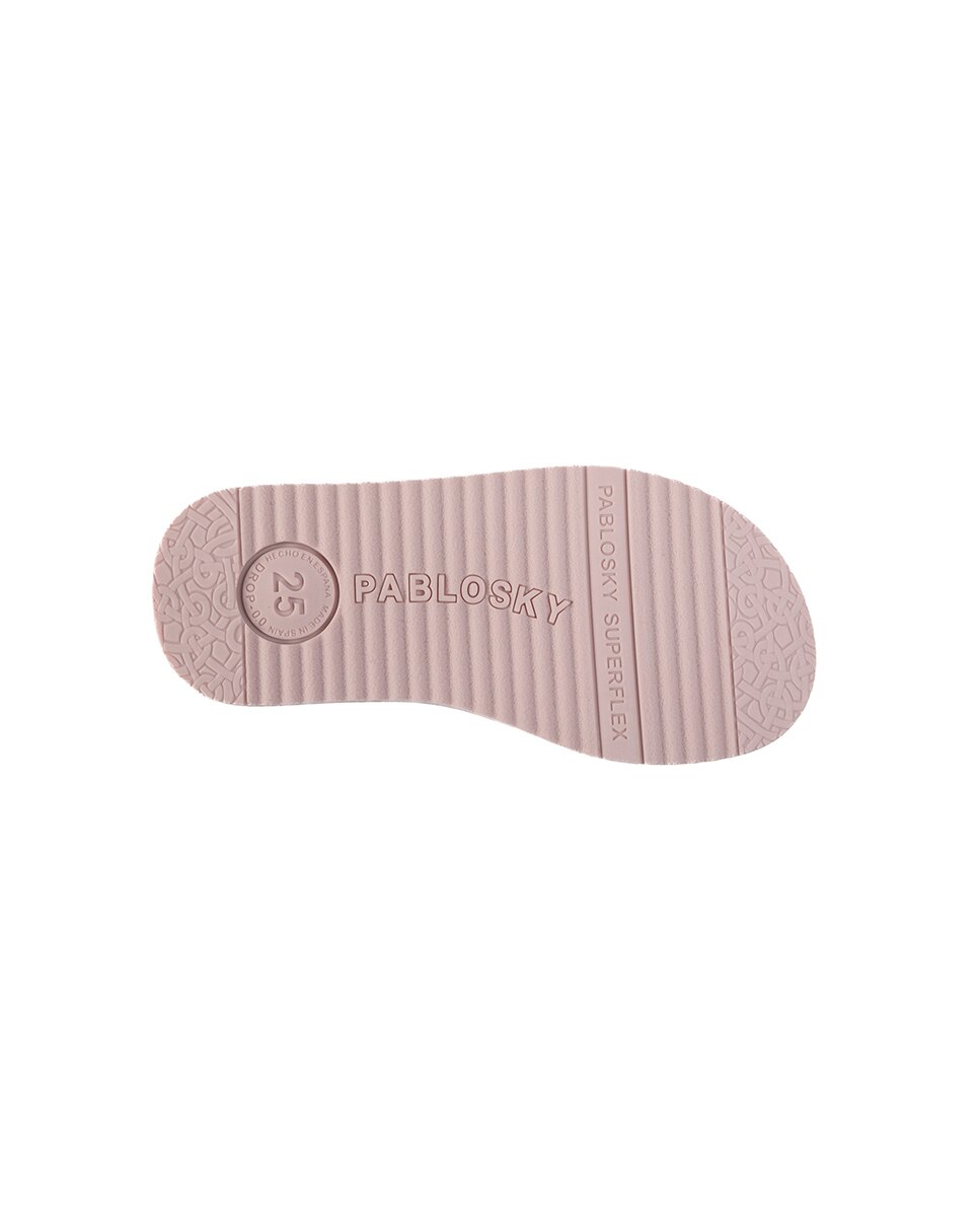 Sandálias Infantil de Pele com Velcro Pablosky Branco-3
