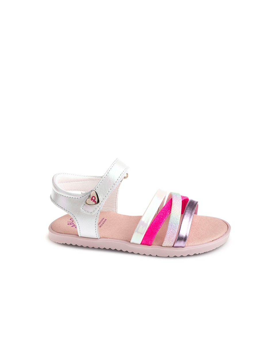 Sandálias Infantil de Pele com Velcro Multicolor-1