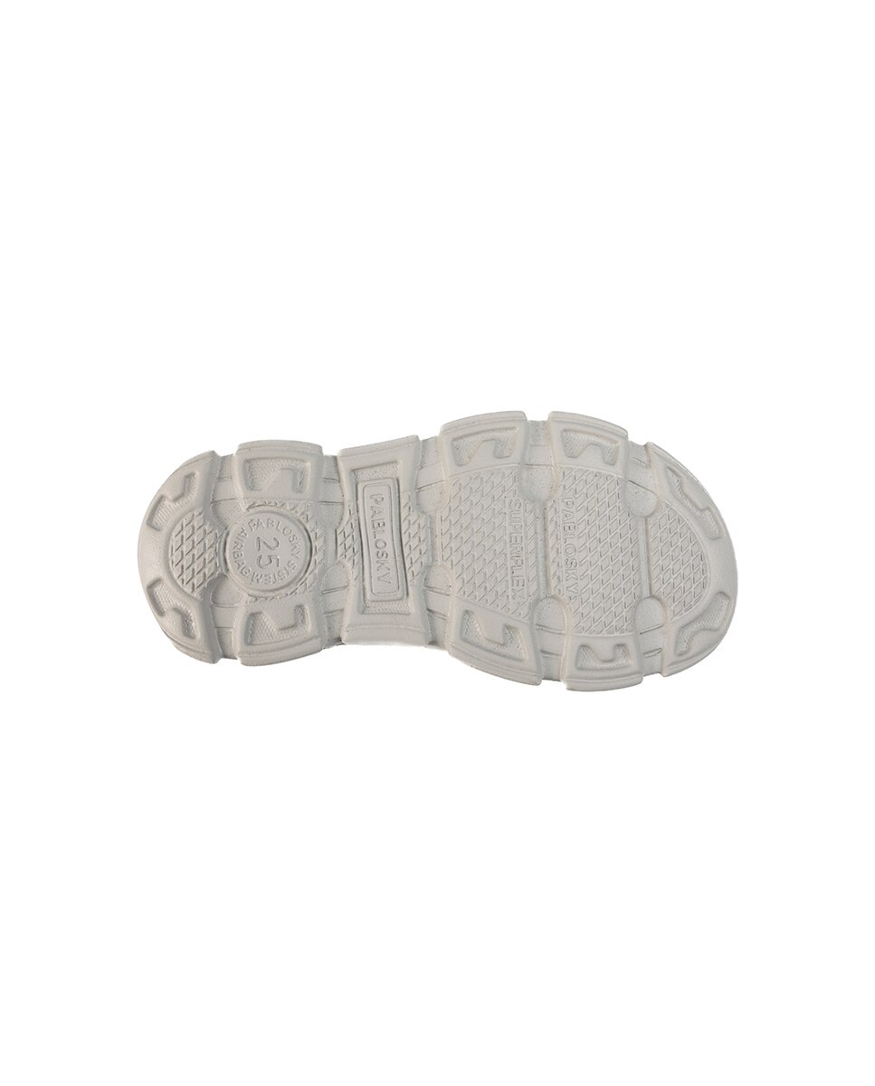 Sandálias Infantil de Materiais Reciclados com Velcro Pablosky Cinzento-3