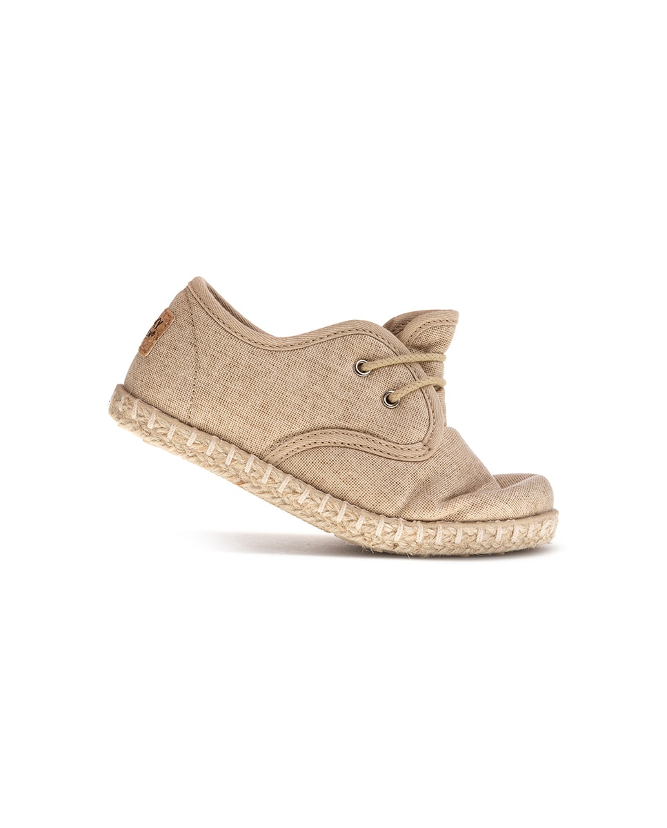 Sapatos Casual Infantil com Atacadores Natural-2