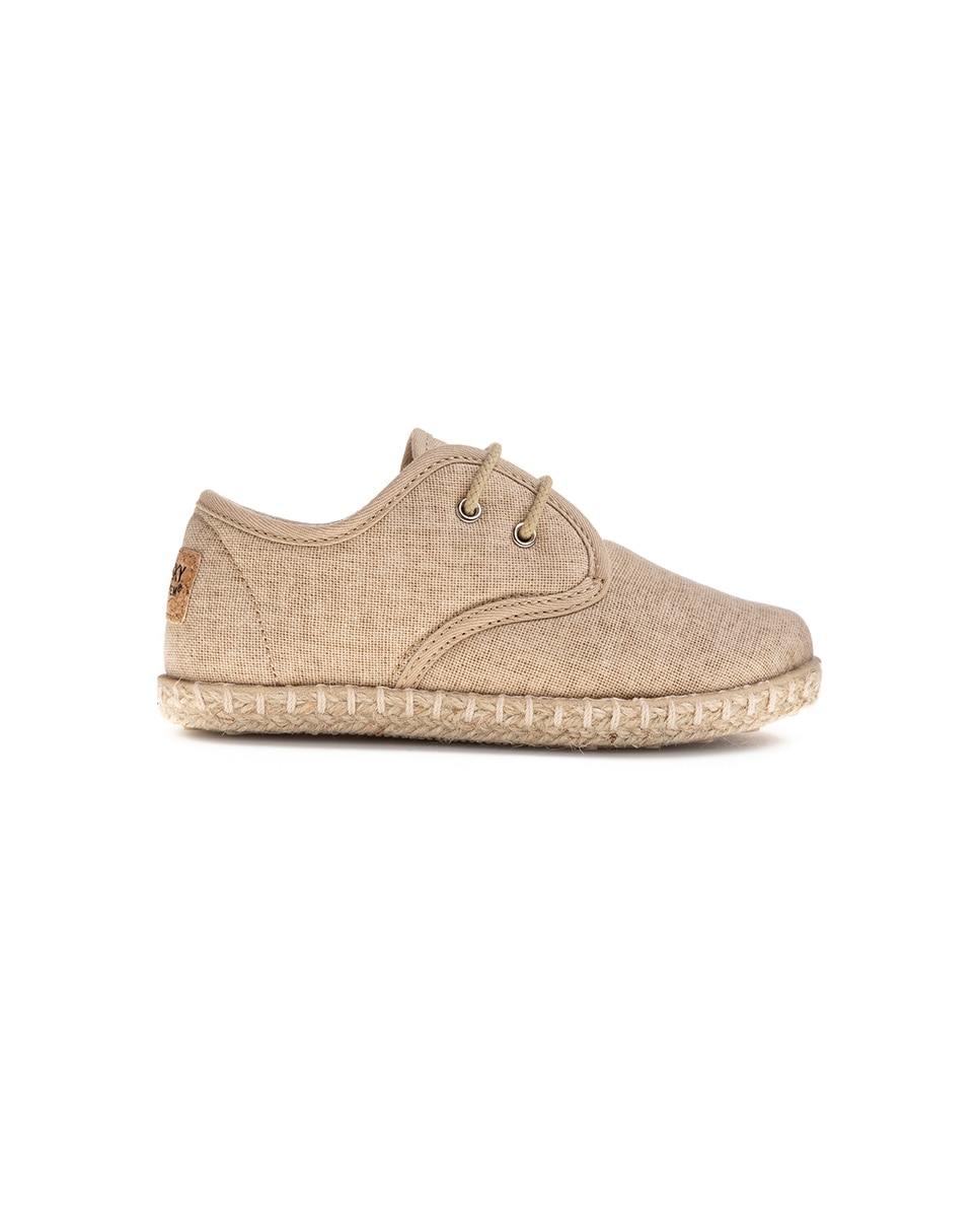 Sapatos Casual Infantil com Atacadores Natural-6