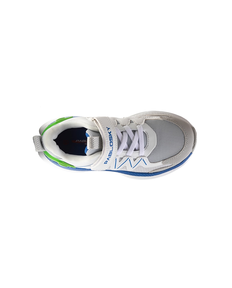 Sapatilhas Desportivas Infantil com Velcro Pablosky Branco-3