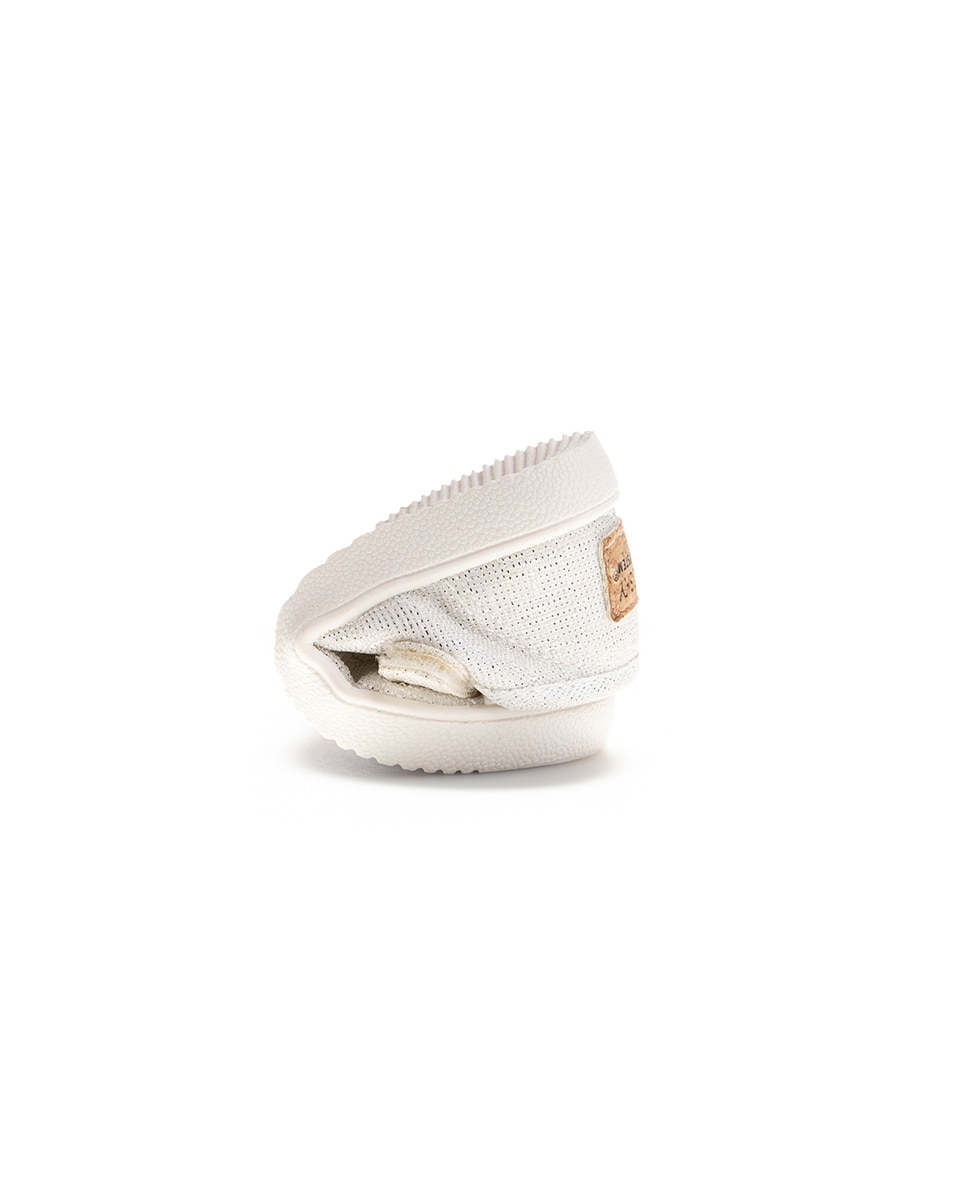 Sapatilhas de Lona Infantil Barefoot com Velcro Branco-2