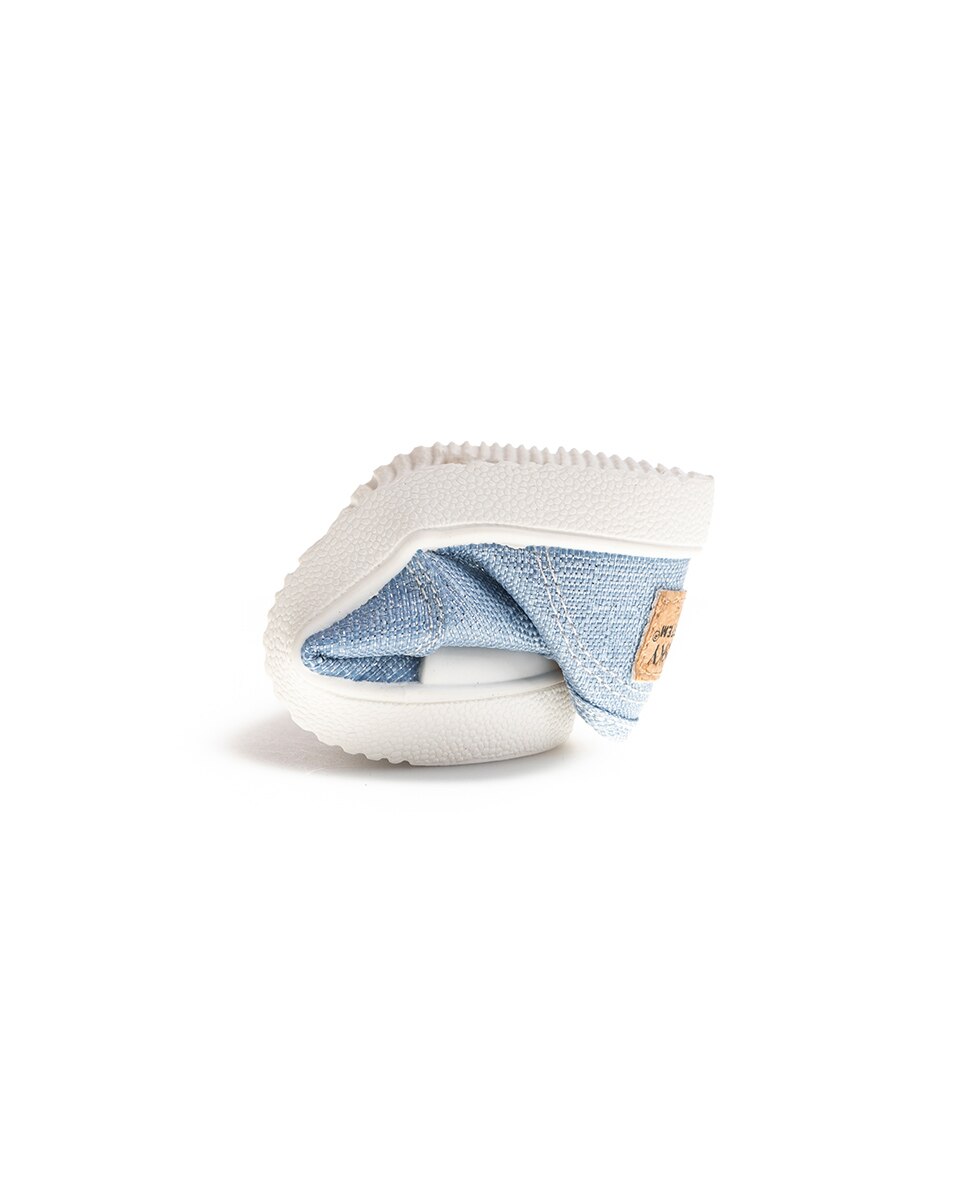 Sapatilhas de Lona Barefoot com Elástico Azul-claro-2