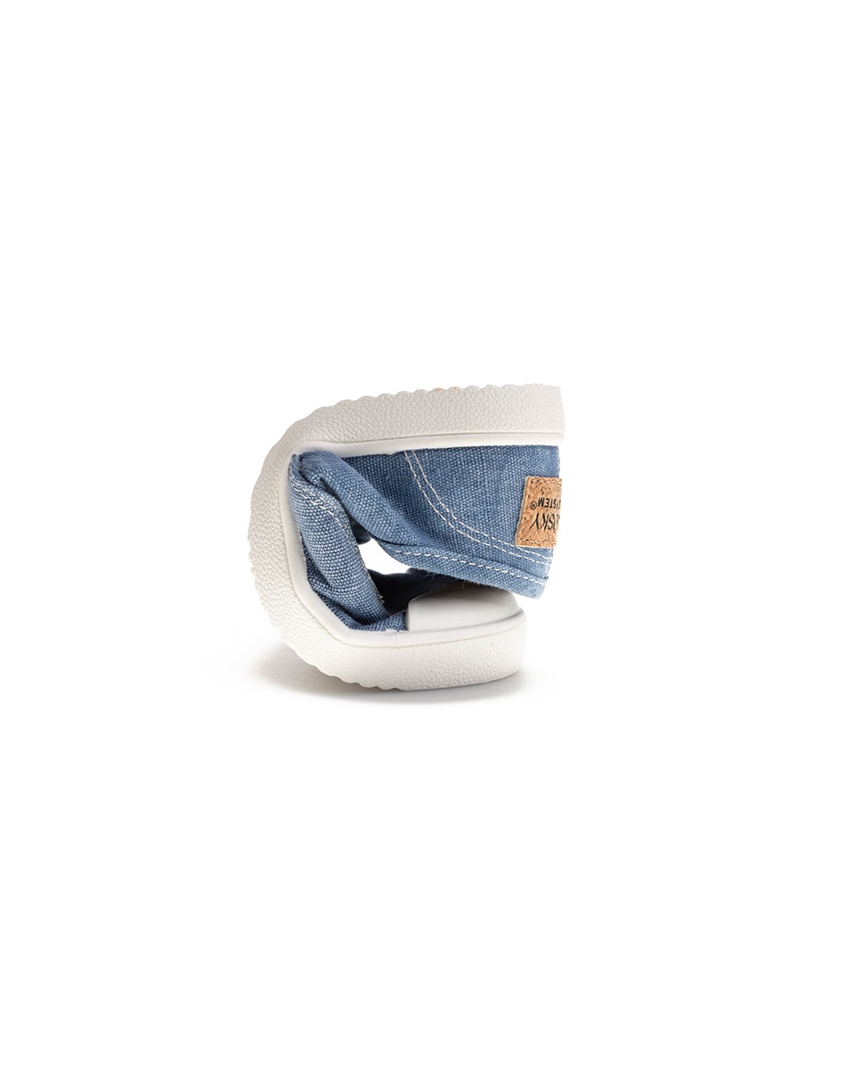 Sapatilhas de Lona Barefoot com Elástico Pablosky Azul denim-2