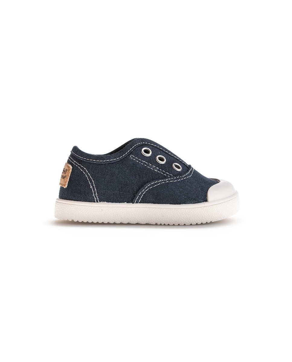 Sapatilhas de Lona Barefoot com Elástico Azul-marinho-6