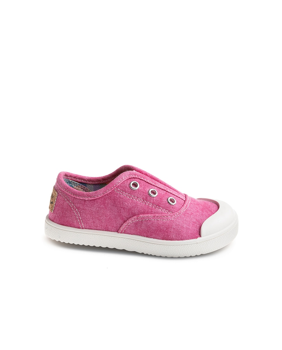 Sapatilhas de Lona Barefoot com Elástico Pablosky Rosa-1