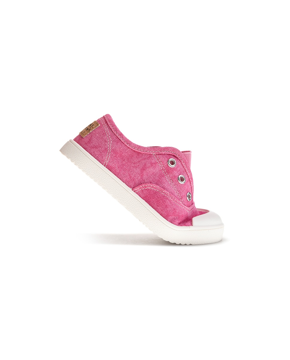 Sapatilhas de Lona Barefoot com Elástico Pablosky Rosa-5