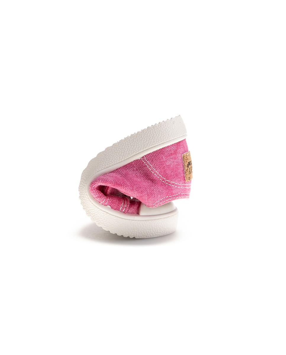 Sapatilhas de Lona Barefoot com Velcro Pablosky Rosa-2