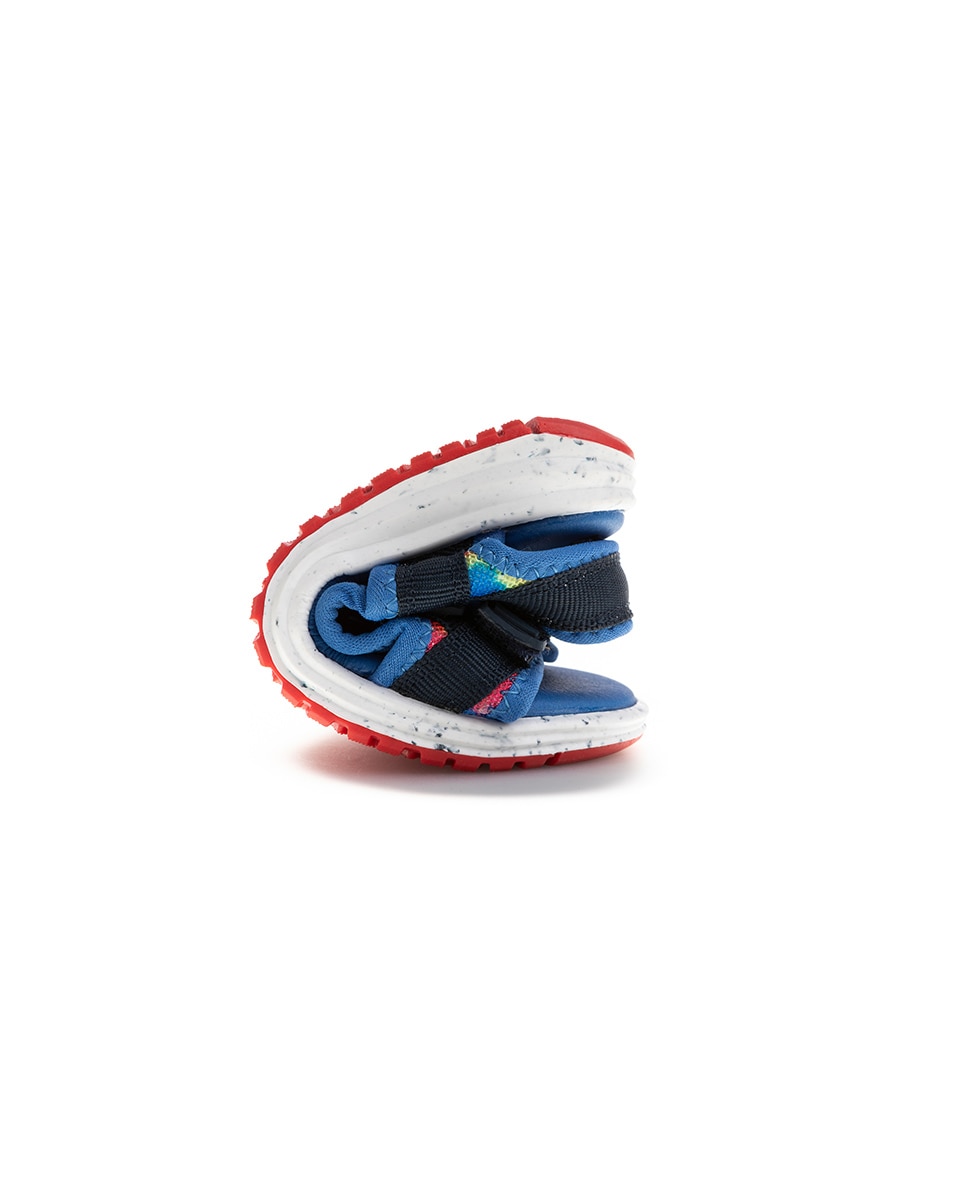 Sandálias Infantil com Velcro Azul-2
