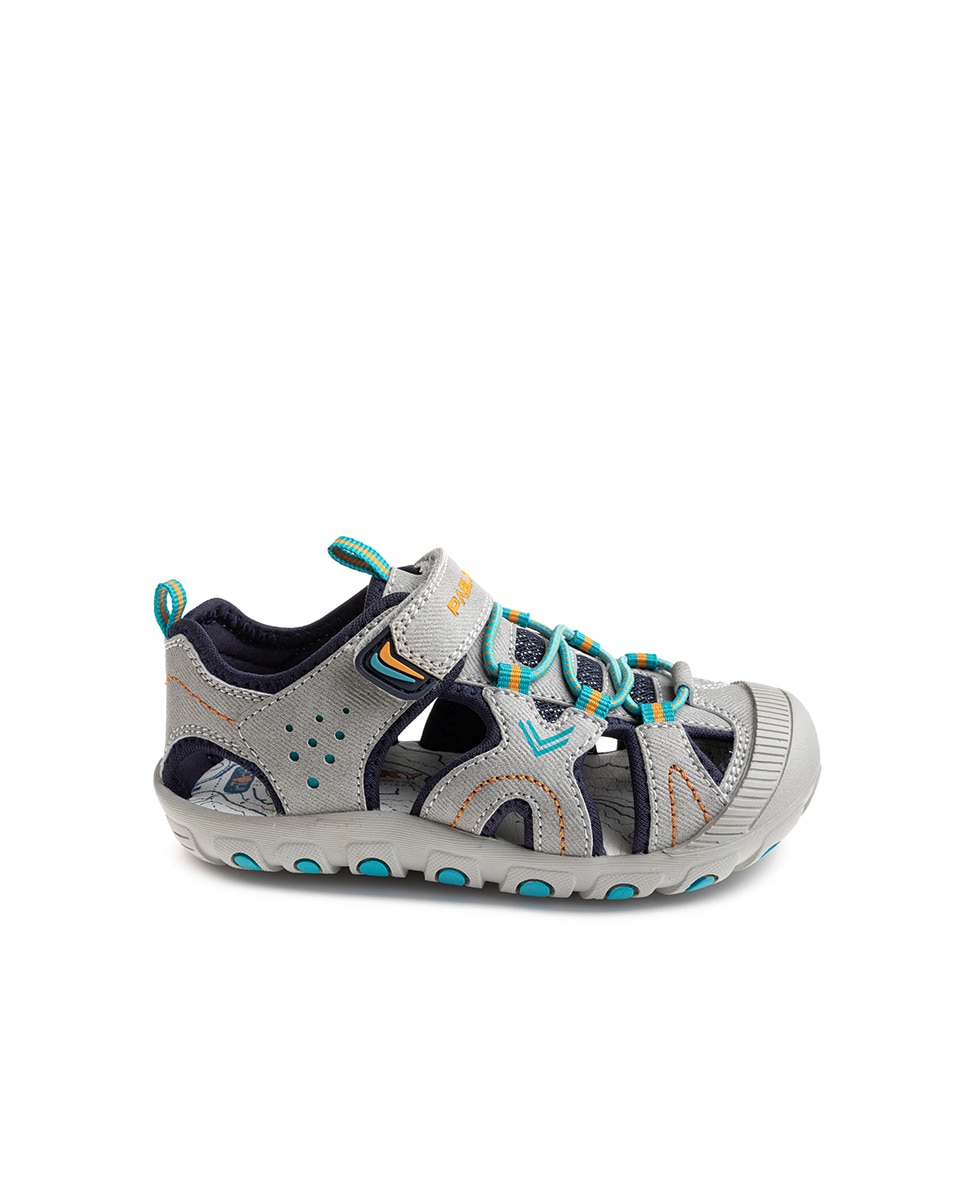 Sandálias Infantil com Velcro Cinzento-1