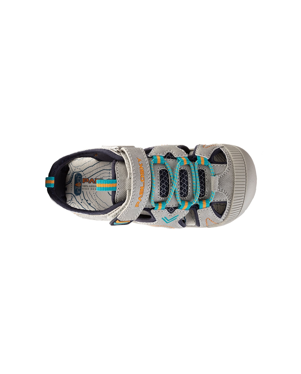 Sandálias Infantil com Velcro Cinzento-3