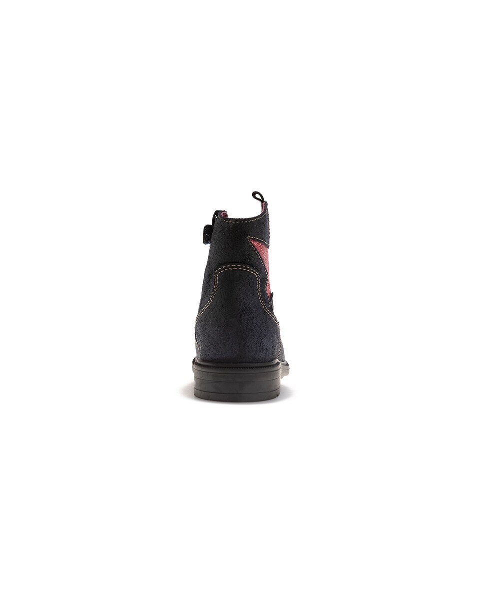 Botas Infantil Pablosky de Pele com Fecho Zip Azul-marinho-3