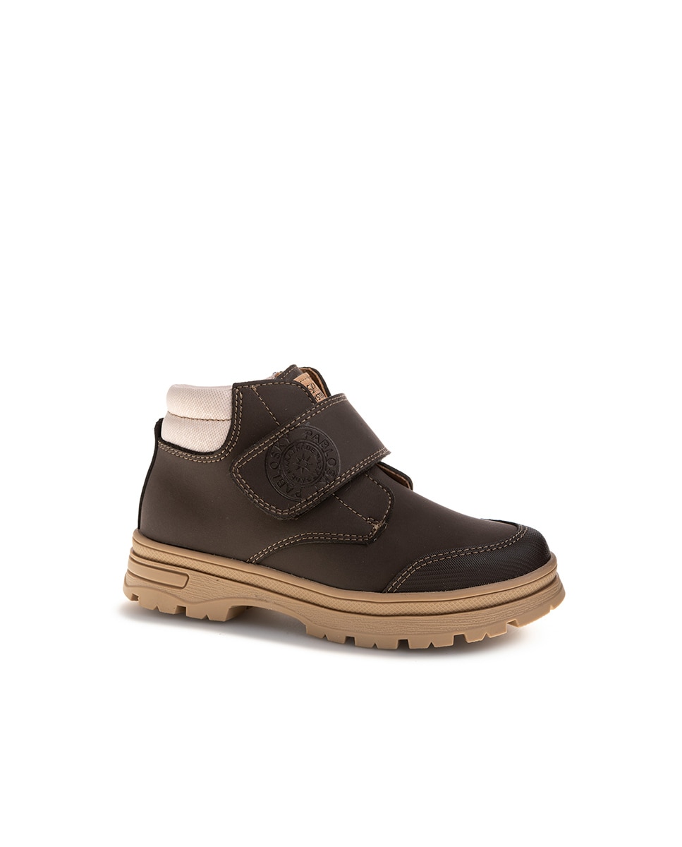 Botas Infantil Pablosky de Leader-tech com Velcro Castanho-1
