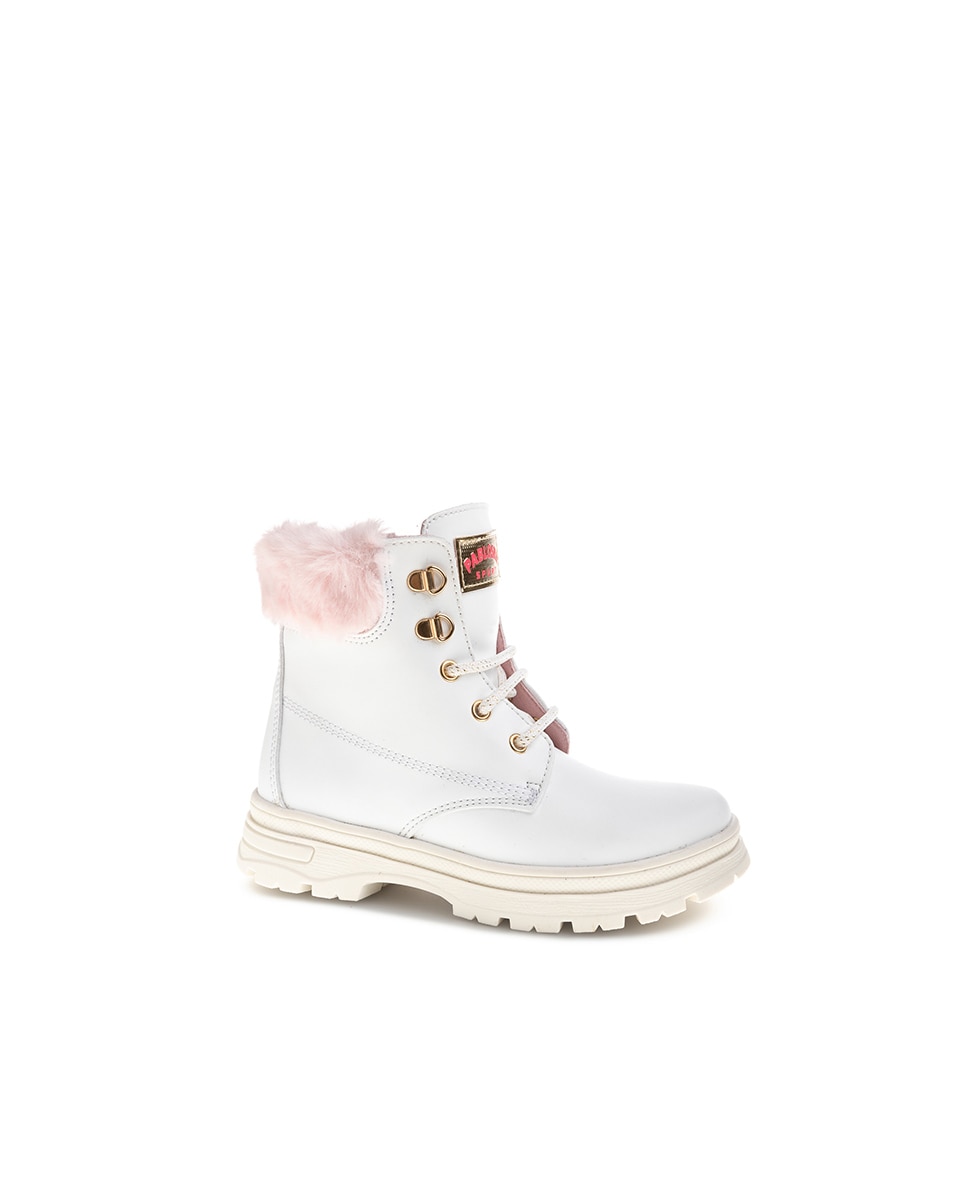 Botas Pablosky de Leader-tech com Atacadores e Fecho Zip Branco-1