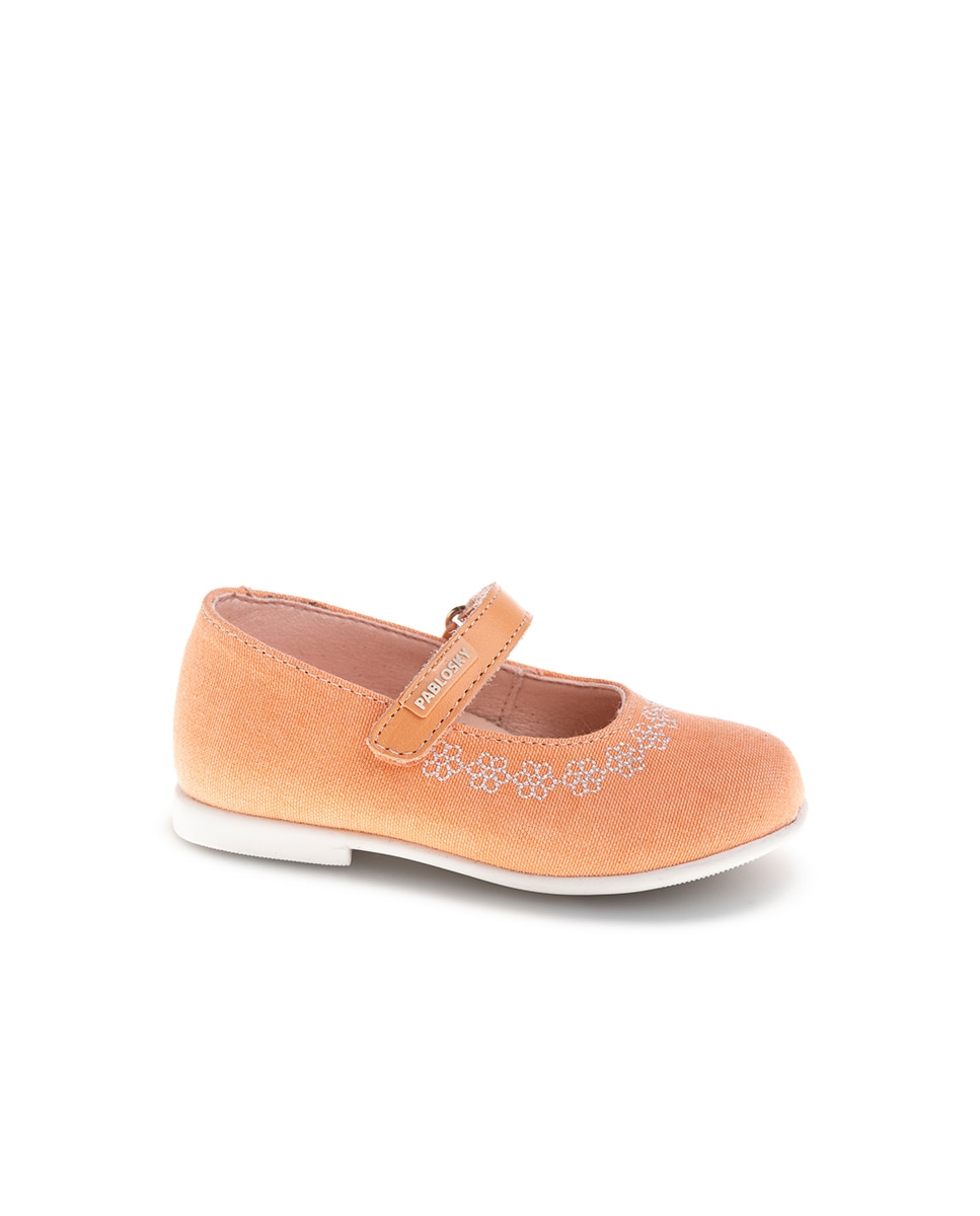Mercedes de Bebés Pablosky de Pele com Velcro Laranja-1