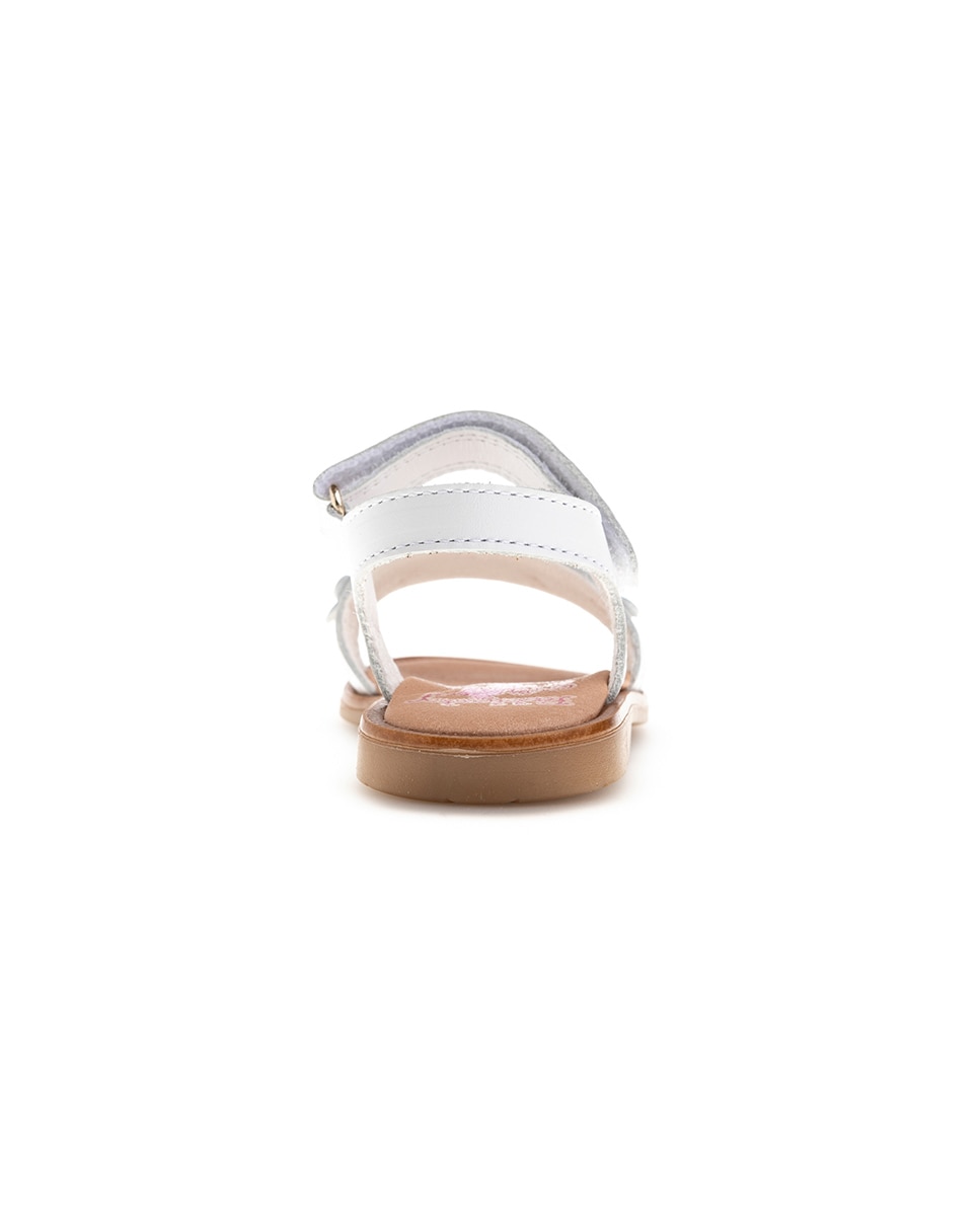 Sandálias de Bebés Pablosky de Pele com Velcro Branco-4