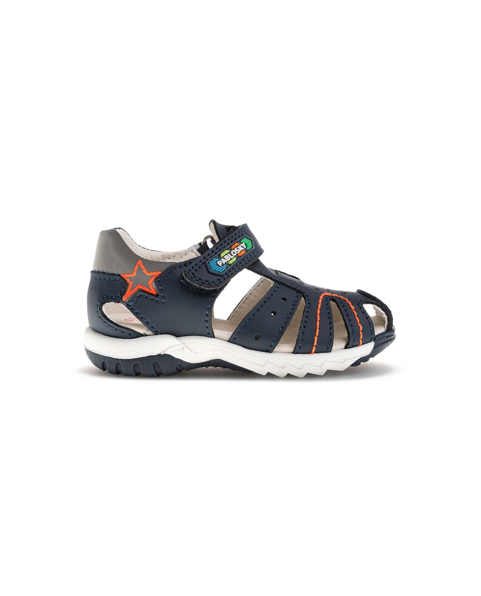 Mercedes de Bebés Pablosky de Pele com Velcro Azul-marinho-5