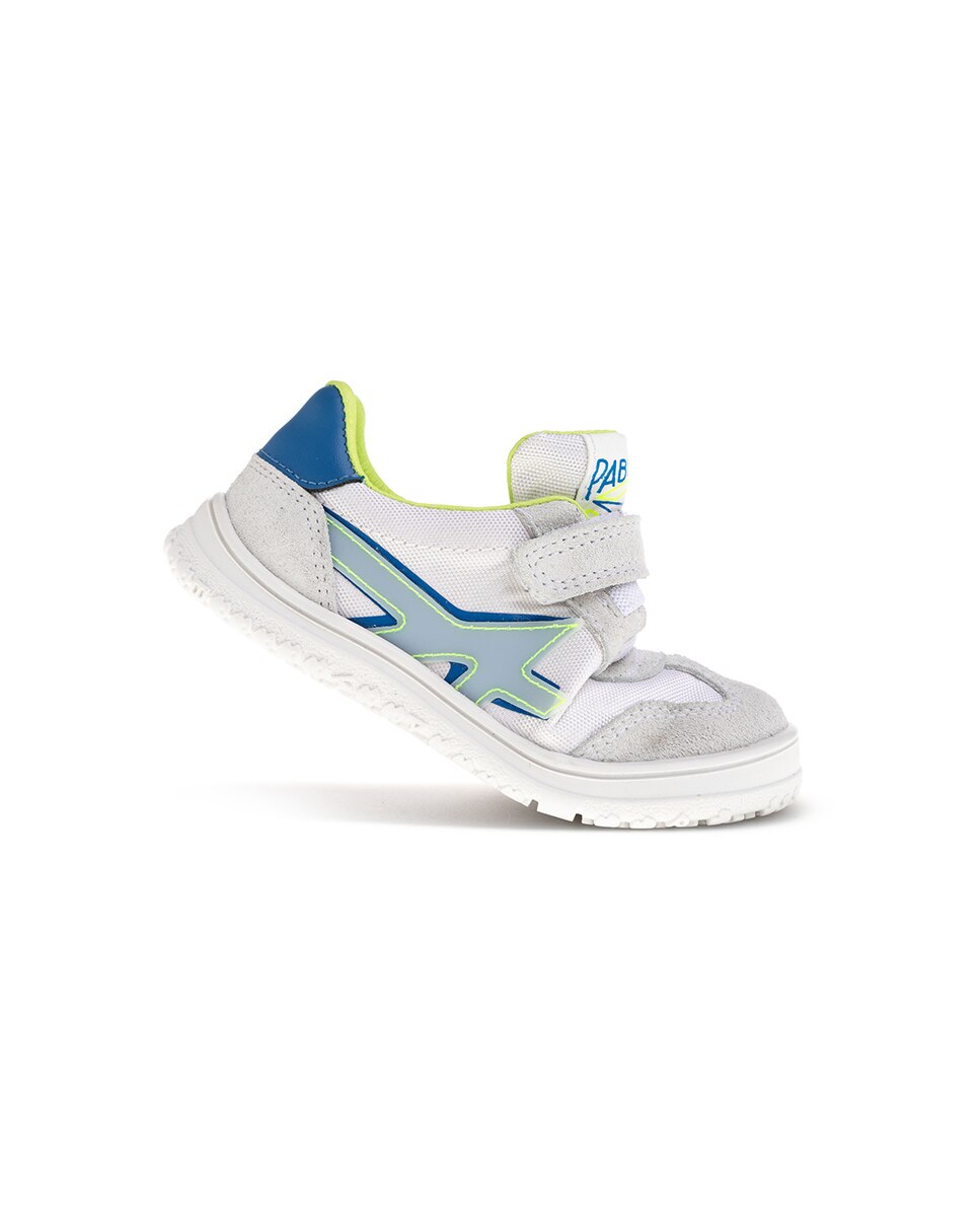 Sapatilhas Infantil Pablosky de Pele e Têxtil Técnico com Velcro Azul-claro-6
