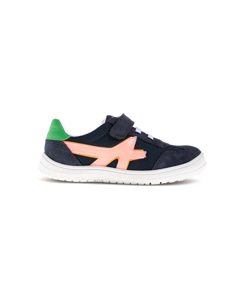 Sapatilhas Infantil Pablosky de Pele e Têxtil Técnico com Velcro Azul-5