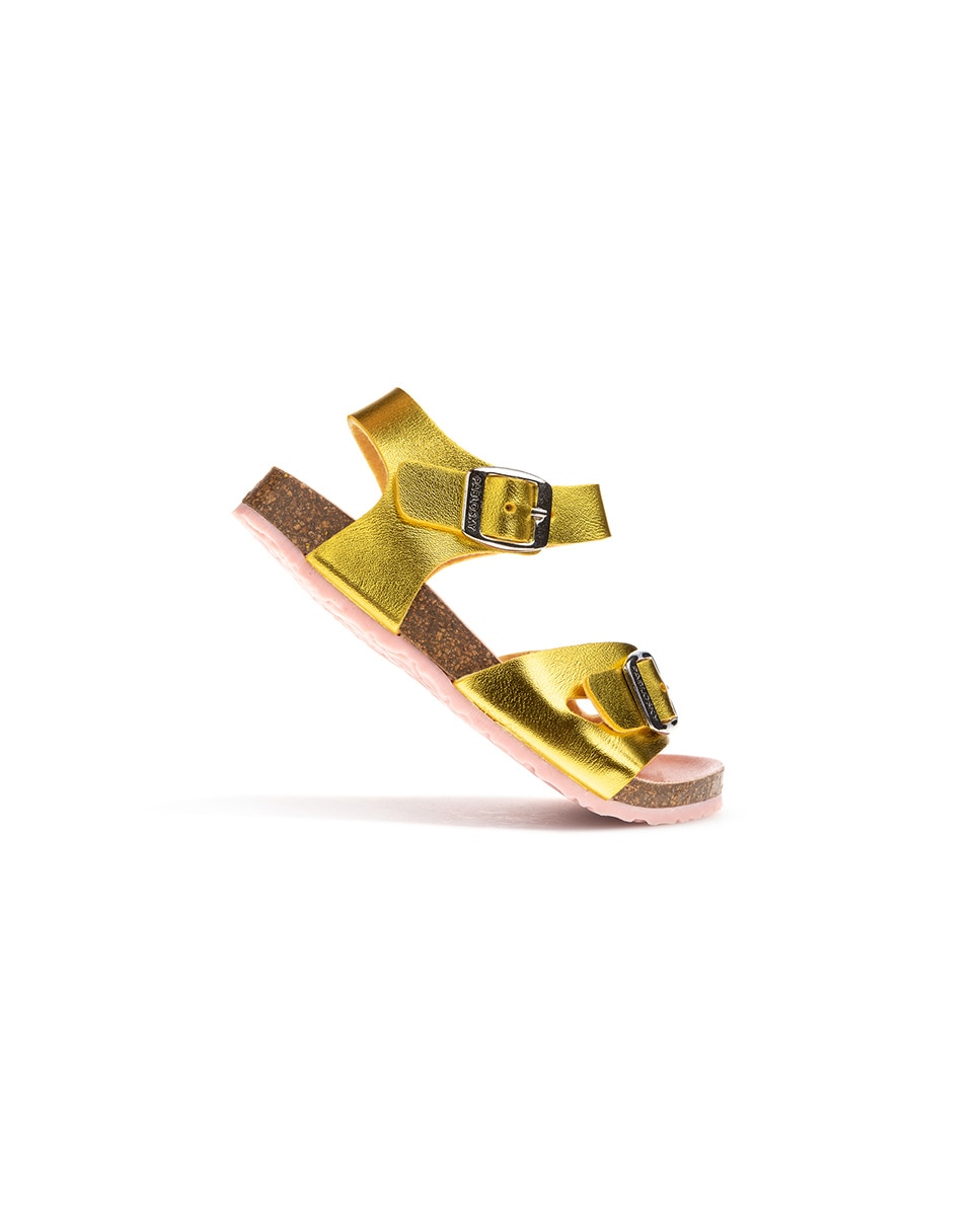 Sandálias Infantil Pablosky de Materiais Reciclados com Fivela Amarelo-6
