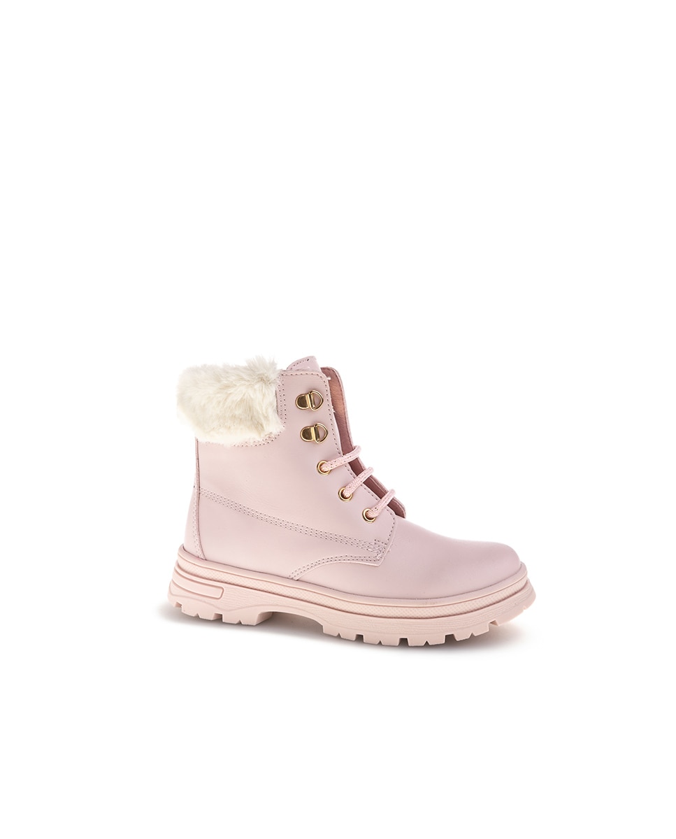 Botas Pablosky de Leader-tech com Atacadores e Fecho Zip Rosa-1