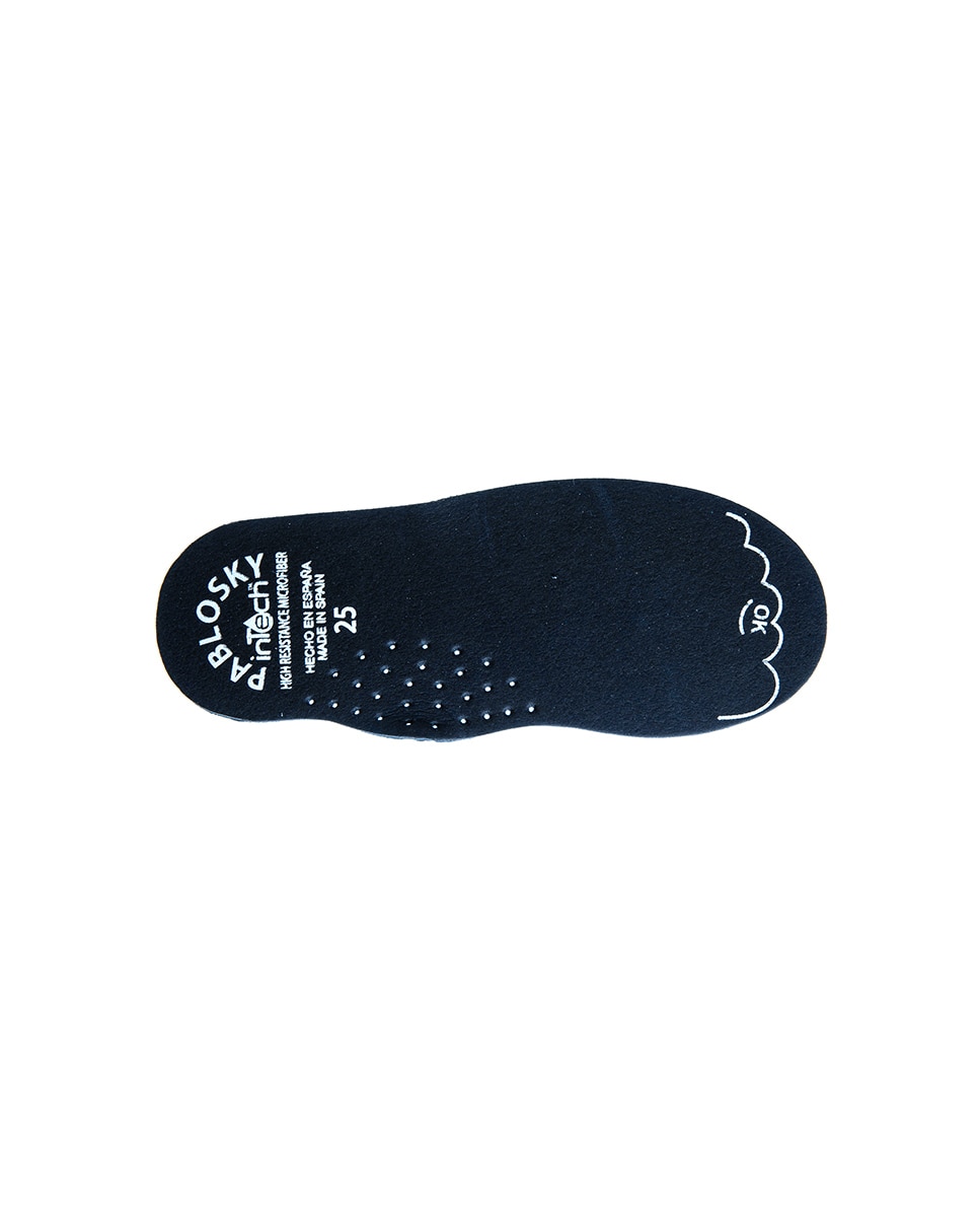 Sapatos de Presilha com Fecho Aderente para Uniforme Escolar Azul-4