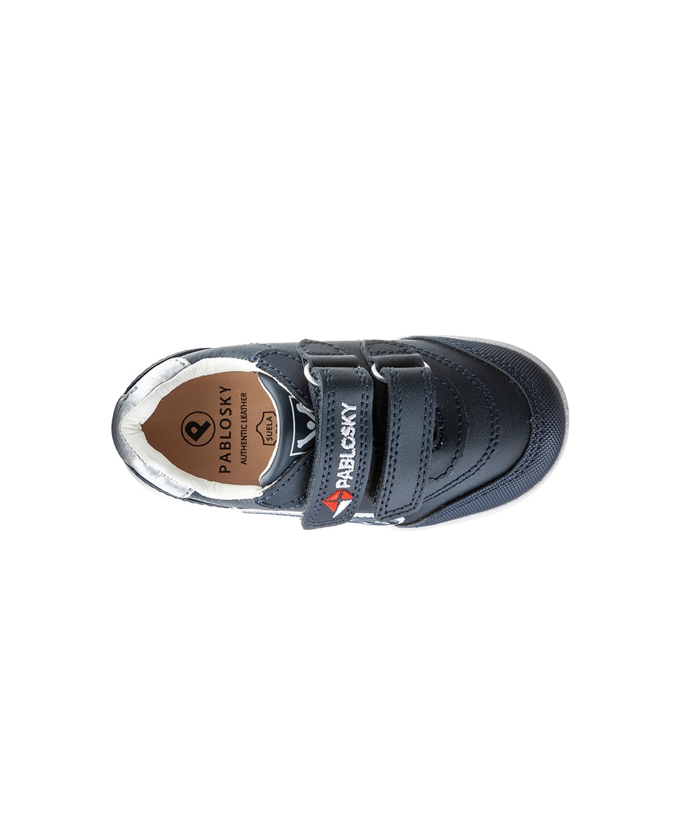 Zapatillas deportivas de niña con cierre adherente Azul-marinho-3