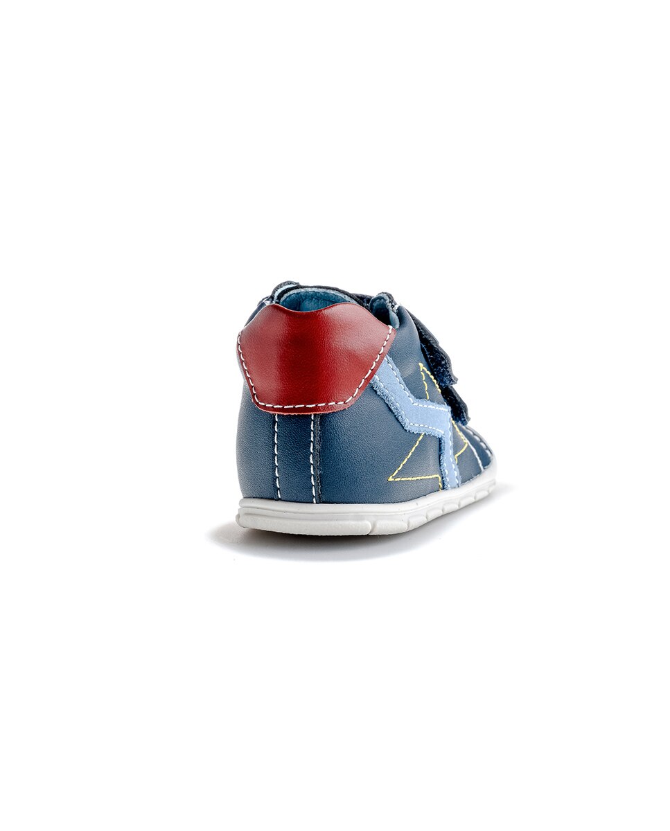 Botas para Bebés Pablosky de Pele com Velcro Azul-7