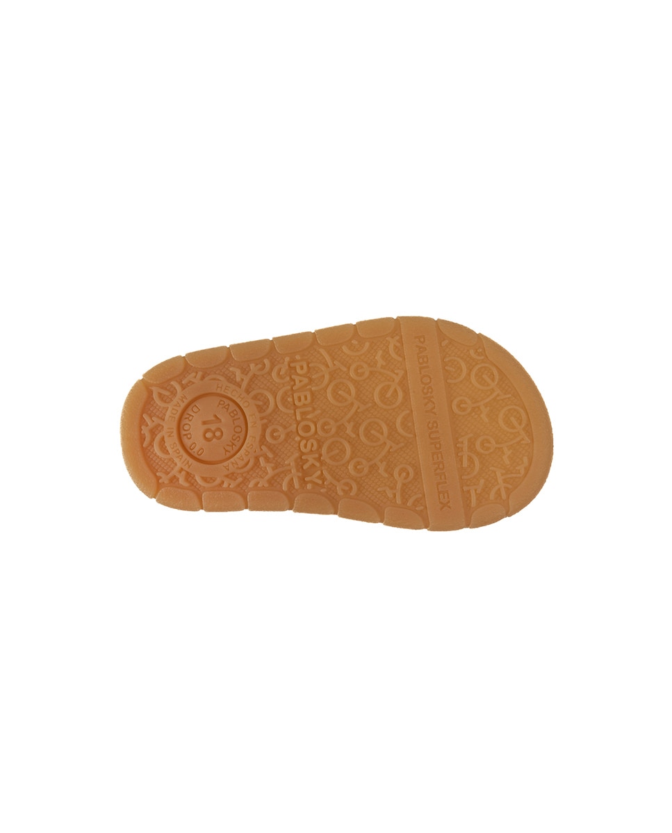 Sapatilhas para Bebés Pablosky de Pele com Velcro Branco-3