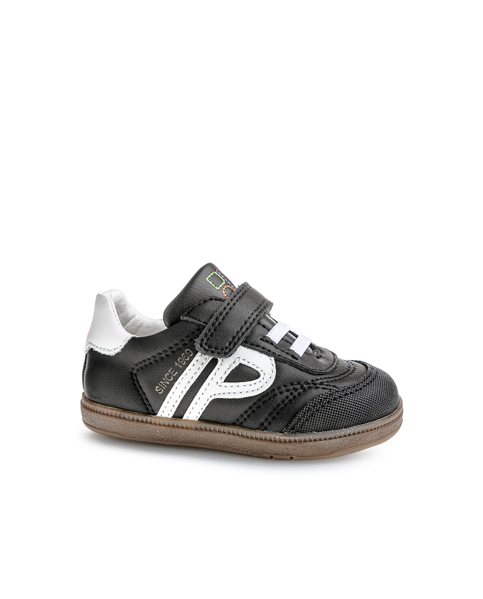 Sapatilhas para Bebés Pablosky de Pele com Velcro Preto-1