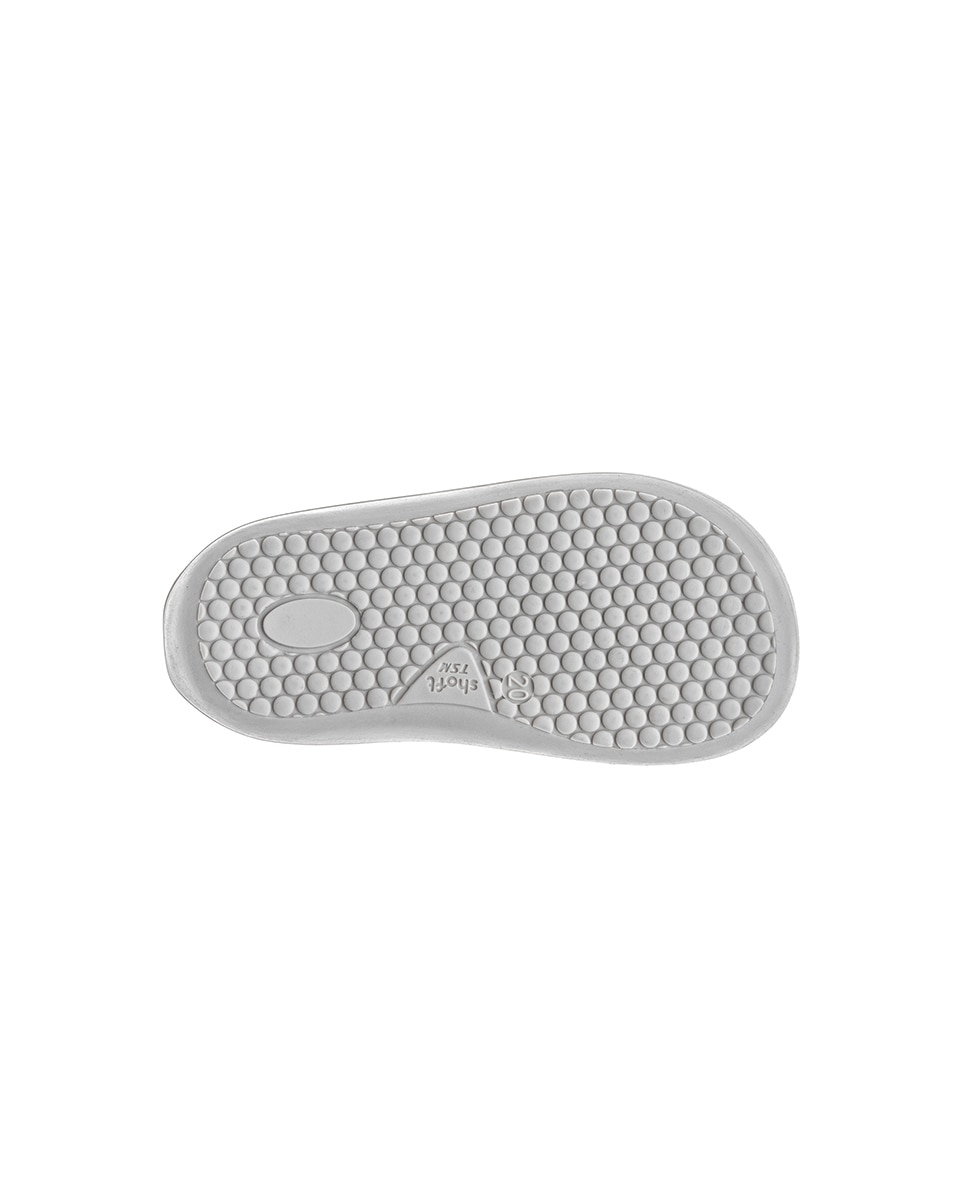 Sapatos de Presilha para Bebés Pablosky de Pele com Velcro Prata-3