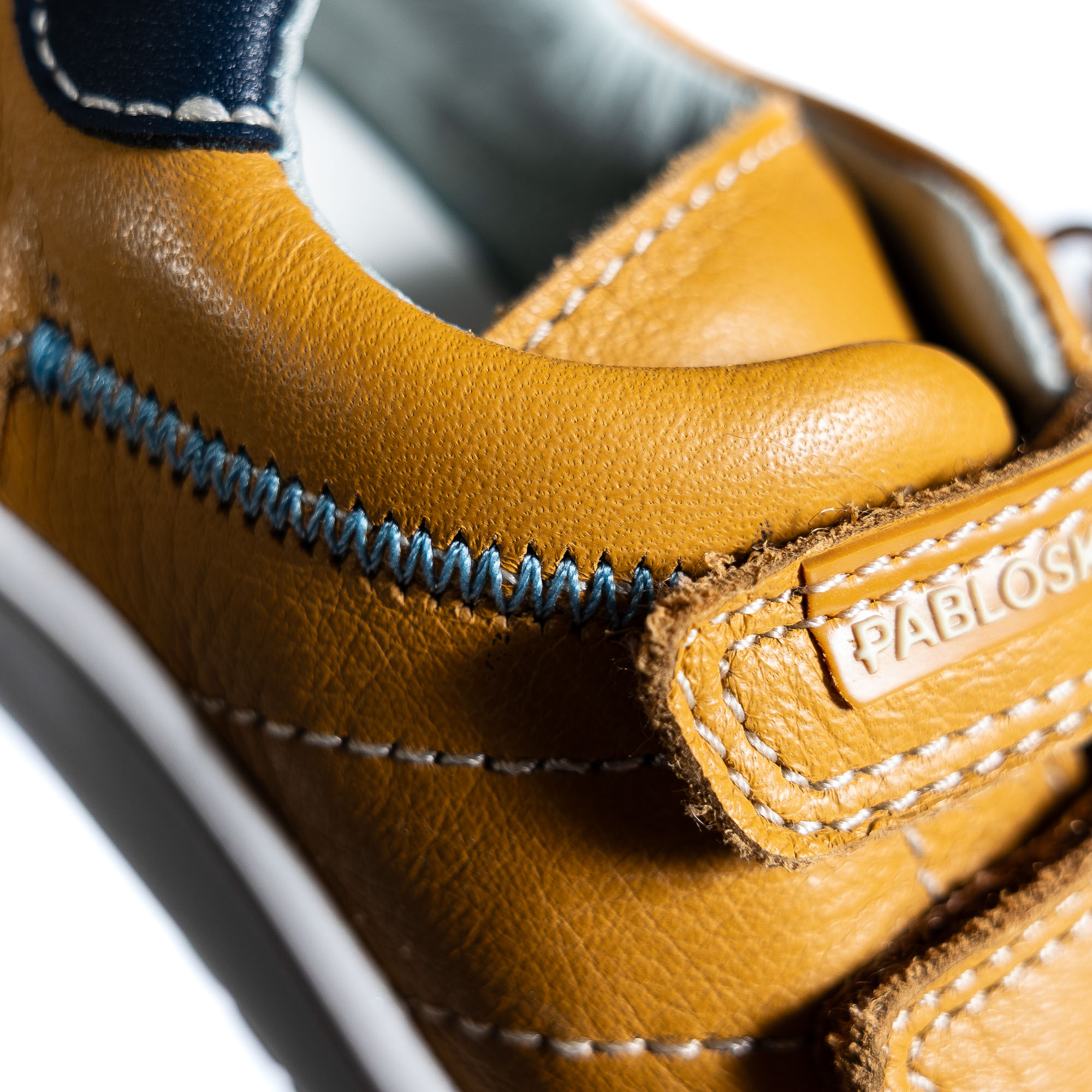 Pepitos de Bebés Pablosky de Pele com Velcro Amarelo-6